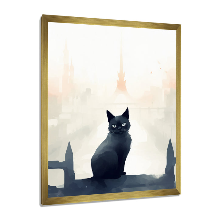 Urban Black Cat - Black Cat Wall Art