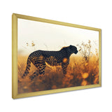 Majestic Cheetah On The Sunset Prairie - Cheetah Home Decor Art
