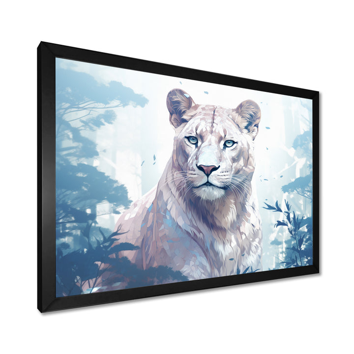 Majestic Cougar In The Jungle Faded Morning Light - Cheetah Canvas Wall Art