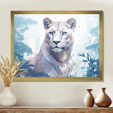 Majestic Cougar In The Jungle Faded Morning Light - Cheetah Canvas Wall Art