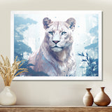 Majestic Cougar In The Jungle Faded Morning Light - Cheetah Canvas Wall Art