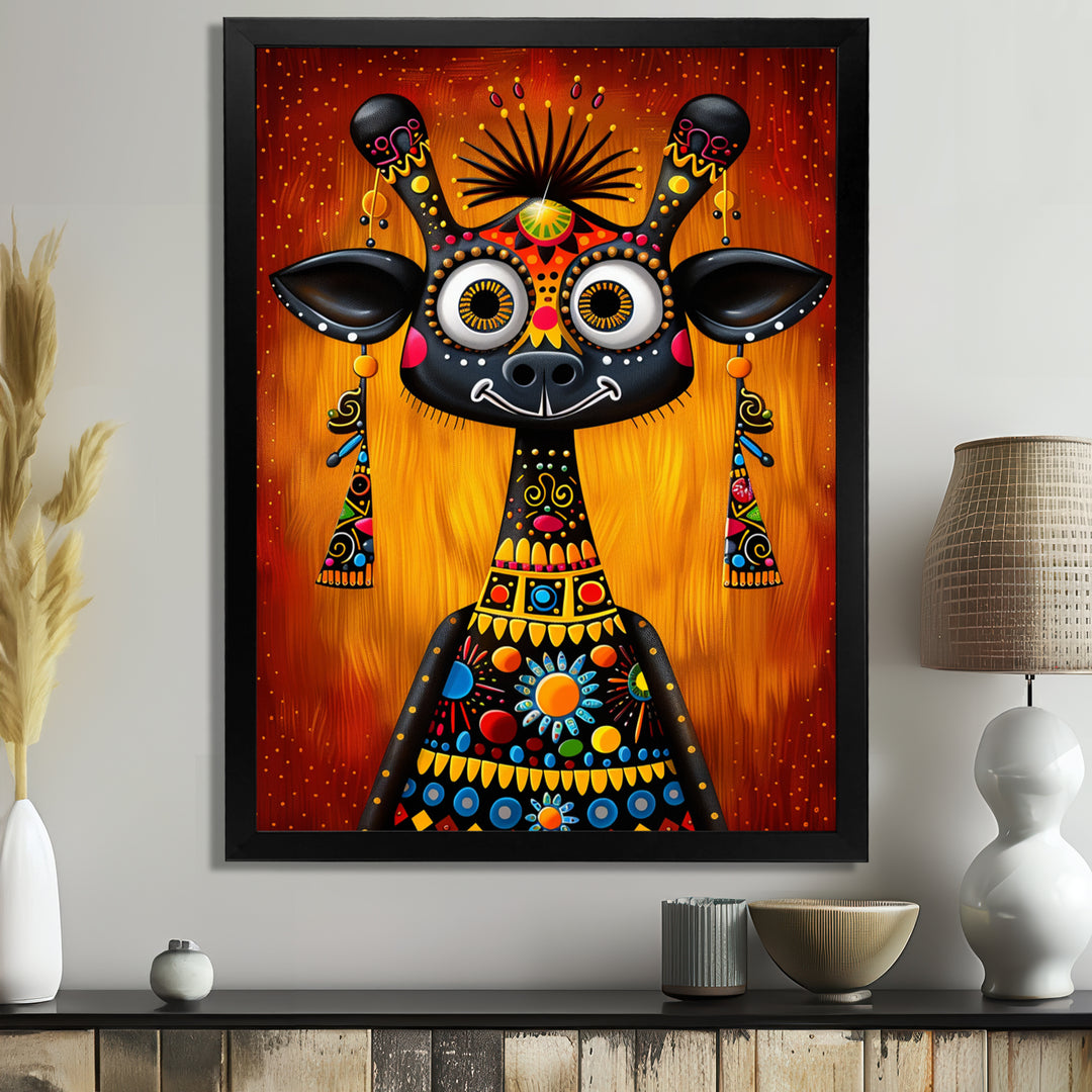 Carnivalesque Cow Colorful Boho - Cow Wall Decor