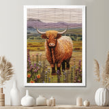 Highland Cow Embroidery - Cow Wall Decor