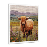 Highland Cow Embroidery - Cow Wall Decor