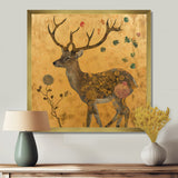 Majestic Dear Vintage Asian Gold - Deer Wall Art Prints