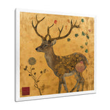 Majestic Dear Vintage Asian Gold - Deer Wall Art Prints