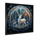 Celestial Deer With Antlers In Enchanted Forest - Deer Home Decor Art