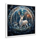 Celestial Deer With Antlers In Enchanted Forest - Deer Home Decor Art