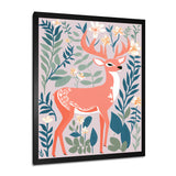 Graphic Deer In Forest - Deer Wall Art Prints