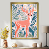 Graphic Deer In Forest - Deer Wall Art Prints