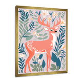 Graphic Deer In Forest - Deer Wall Art Prints