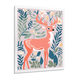 Graphic Deer In Forest - Deer Wall Art Prints