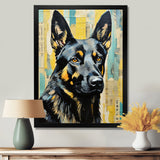 Collage Portrait Of German Shepherd - Dog German Sheperd Large Canvas Wall Art