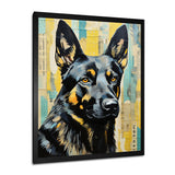 Collage Portrait Of German Shepherd - Dog German Sheperd Large Canvas Wall Art