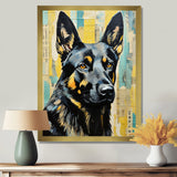 Collage Portrait Of German Shepherd - Dog German Sheperd Large Canvas Wall Art