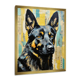 Collage Portrait Of German Shepherd - Dog German Sheperd Large Canvas Wall Art