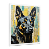 Collage Portrait Of German Shepherd - Dog German Sheperd Large Canvas Wall Art