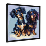 Portrait Of Two Adorable Dachshunds - Dog Dachshund Living Room Wall Art