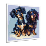 Portrait Of Two Adorable Dachshunds - Dog Dachshund Living Room Wall Art