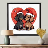 Cute Dachshund Love - Dog Dachshund Canvas Wall Art