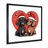 Cute Dachshund Love - Dog Dachshund Canvas Wall Art