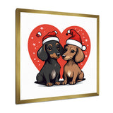 Cute Dachshund Love - Dog Dachshund Canvas Wall Art
