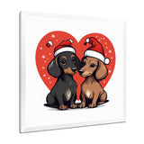 Cute Dachshund Love - Dog Dachshund Canvas Wall Art