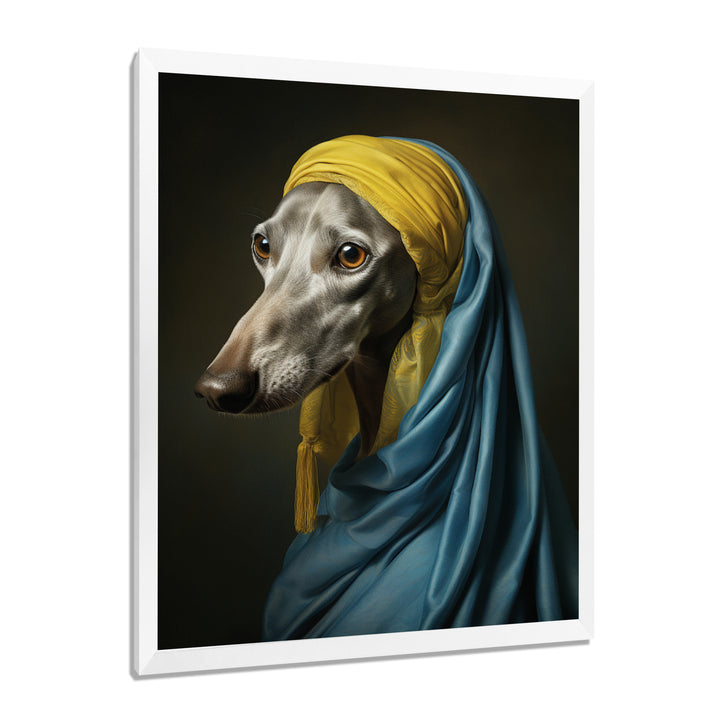 Elegant Portrait Of Greyhound - Dog Wall Art Prints