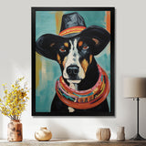 Painting Of Doberman With Black Hat - Dog Doberman Wall Art Prints
