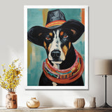 Painting Of Doberman With Black Hat - Dog Doberman Wall Art Prints