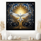 Celestial Dove Bringing Peace - Dove Large Canvas Wall Art