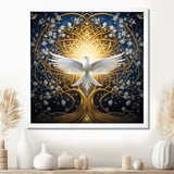 Celestial Dove Bringing Peace - Dove Large Canvas Wall Art