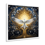 Celestial Dove Bringing Peace - Dove Large Canvas Wall Art