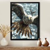 Majestic Eagle Roaming The Winter Sky - Eagle Wall Decor