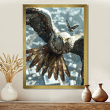 Majestic Eagle Roaming The Winter Sky - Eagle Wall Decor