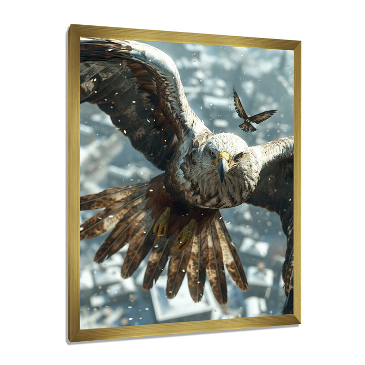 Majestic Eagle Roaming The Winter Sky - Eagle Wall Decor