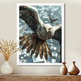 Majestic Eagle Roaming The Winter Sky - Eagle Wall Decor