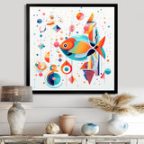 Colorful Goldfish Swimming In The Wild - Fish Framed Canvas Art