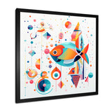 Colorful Goldfish Swimming In The Wild - Fish Framed Canvas Art