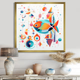 Colorful Goldfish Swimming In The Wild - Fish Framed Canvas Art