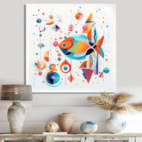 Colorful Goldfish Swimming In The Wild - Fish Framed Canvas Art