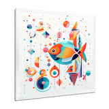 Colorful Goldfish Swimming In The Wild - Fish Framed Canvas Art