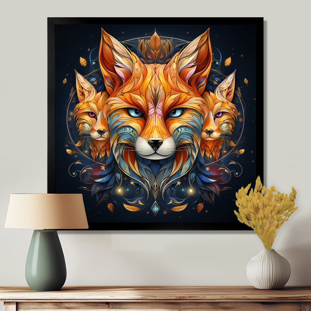 Portrait Of Majestic Magical Fox - Fox Large Canvas Wall Art