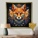 Portrait Of Majestic Magical Fox - Fox Large Canvas Wall Art