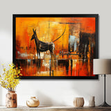 Gazelle In African Savanne - Leopard Canvas Wall Art