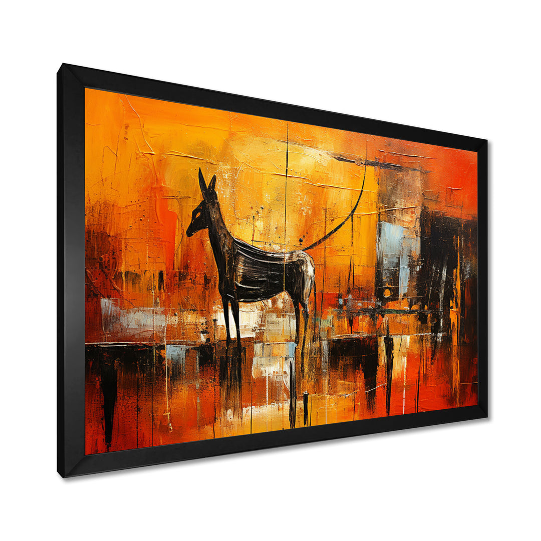 Gazelle In African Savanne - Leopard Canvas Wall Art