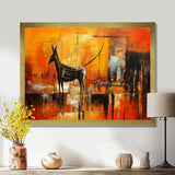 Gazelle In African Savanne - Leopard Canvas Wall Art