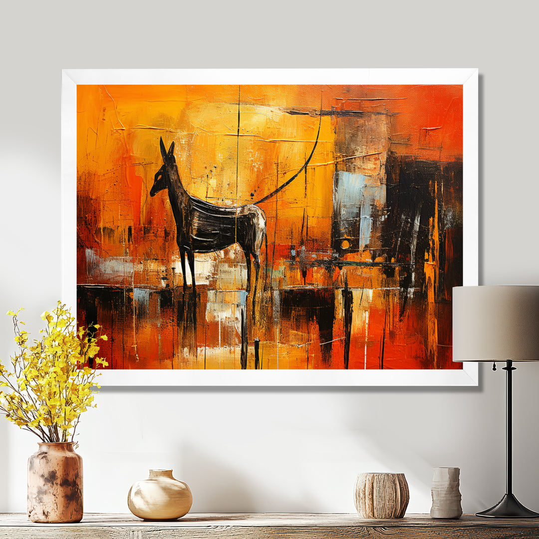 Gazelle In African Savanne - Leopard Canvas Wall Art