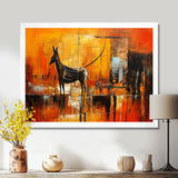 Gazelle In African Savanne - Leopard Canvas Wall Art