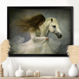 White Dancer With White Horse - Horse Wall Art Prints